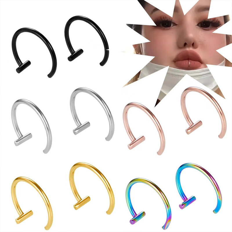 Body Jewelry Surgical Steel - 18G 수술용 스틸 립 링 하프