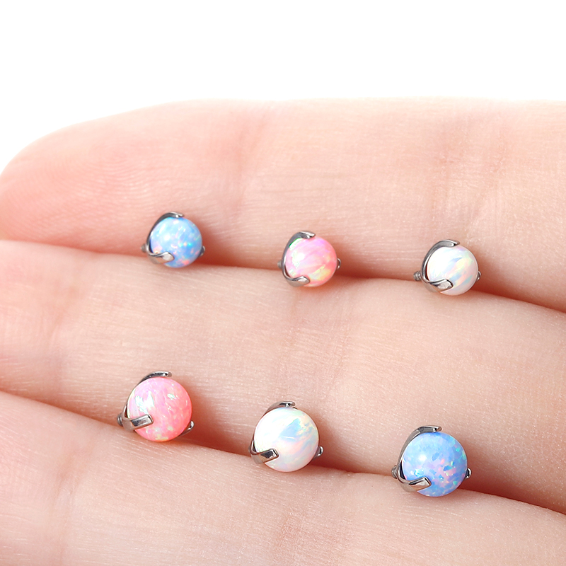 G23 티타늄 피어싱 배꼽 스터드 교체 스페어 볼 오팔 - Body Jewelry Replacement Ball 리뷰 및 가격