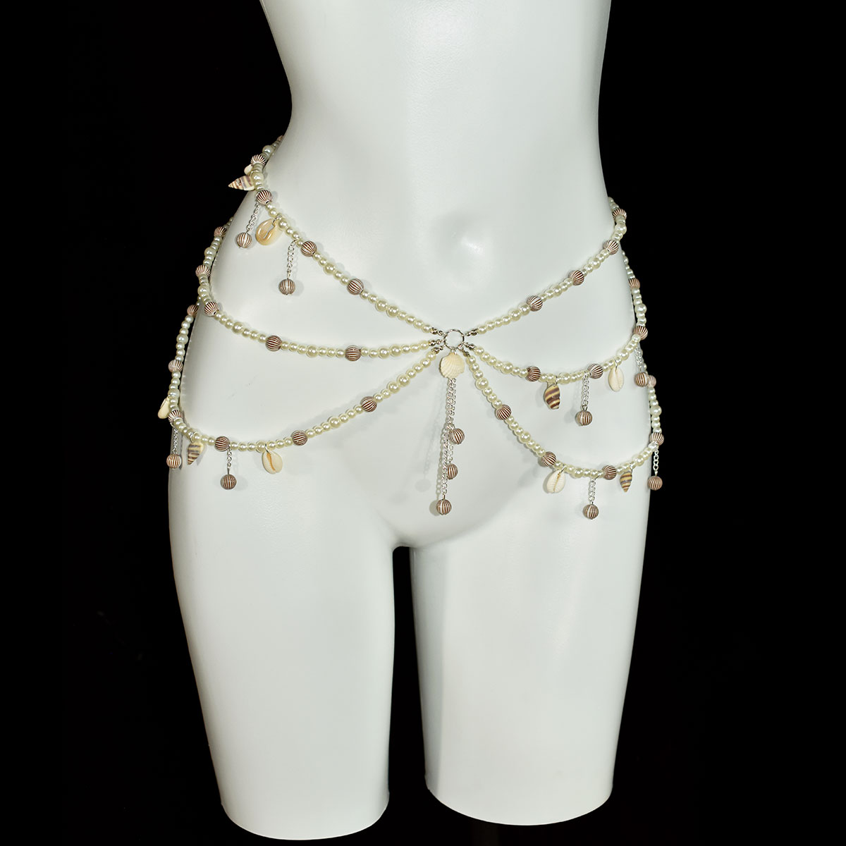 패션 모조 진주 브라 허리 스커트 수트 소라 불가사리  - Body Jewelry Retainers 리뷰 및 가격