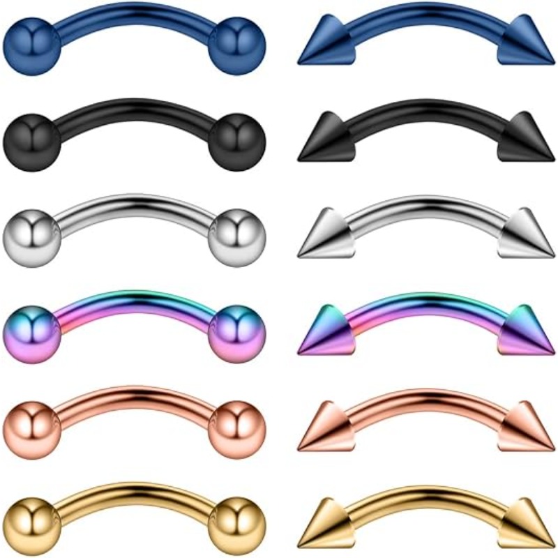 12개 세트, 16G 수술용 스테인리스 스틸 소재의 눈 - Body Jewelry Surgical Steel 리뷰 및 가격