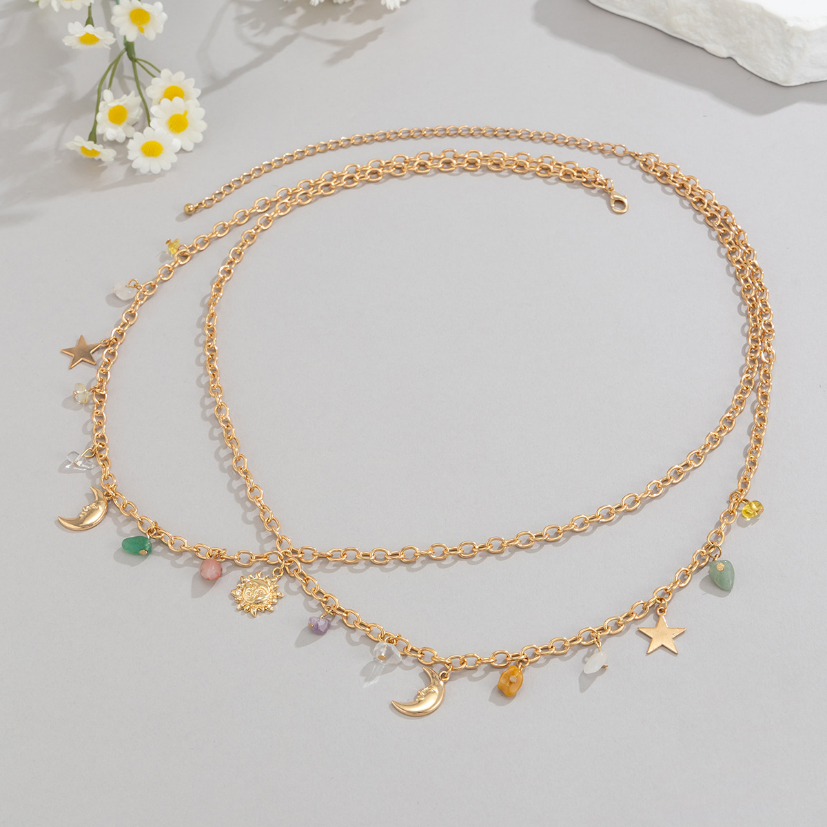 Boho 스타 문 태양 펜던트 허리 체인 2025 여성 - Body Jewelry For You 리뷰 및 가격