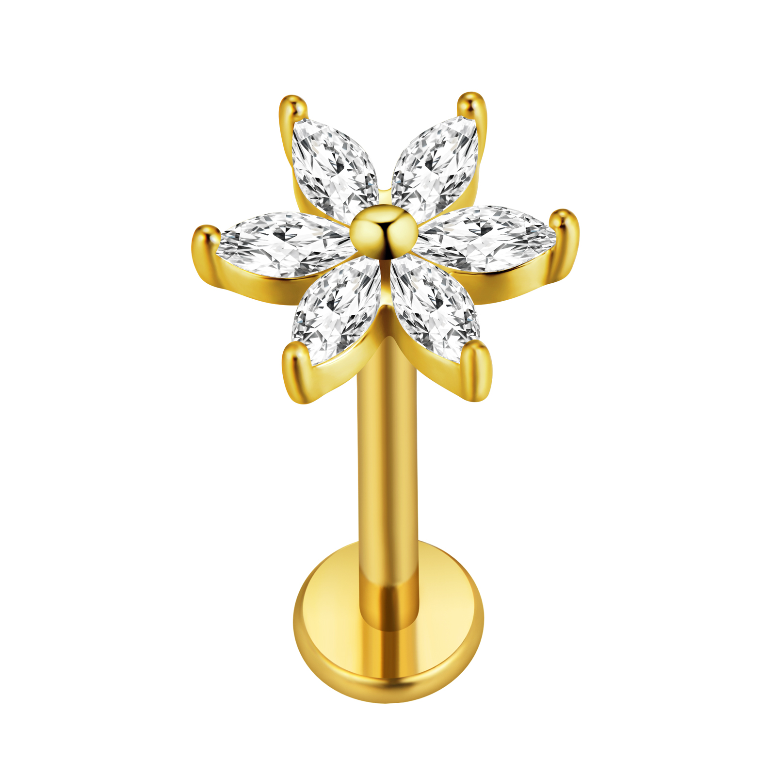 메이플 리프 Labret 피어싱 스타 Flowers10 - Body Jewelry Surgical Steel 리뷰 및 가격