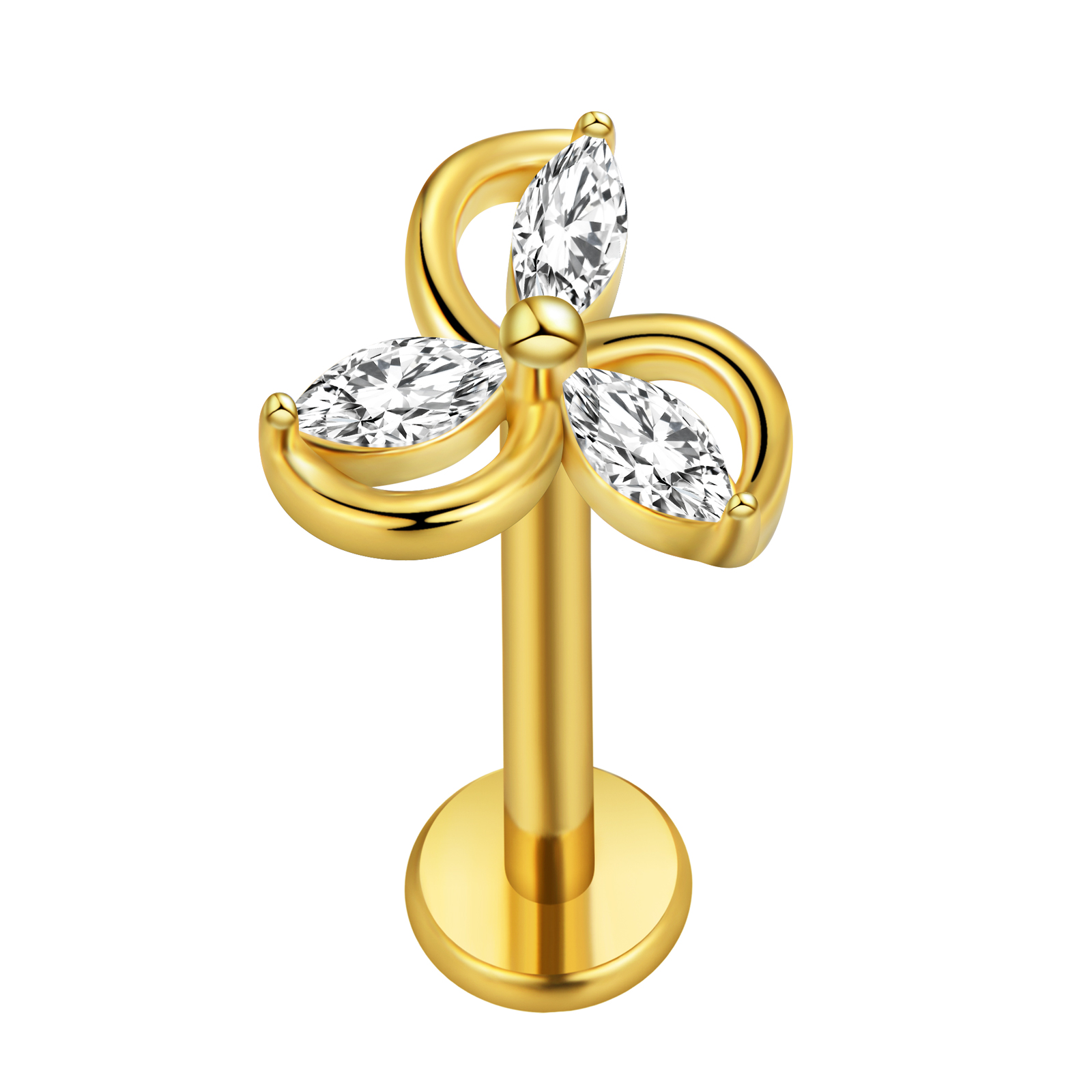 메이플 리프 Labret 피어싱 스타 Flowers10 - Body Jewelry Surgical Steel 리뷰 및 가격