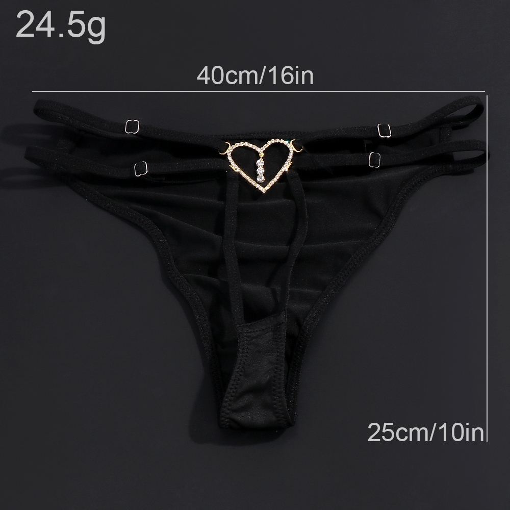 여성용 하트 티팬티 수영복 팬티, G 스트링 라인석 비 - Body Jewelry Retainers 리뷰 및 가격