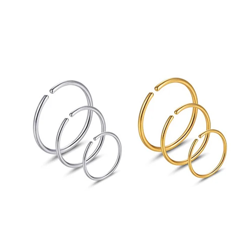 6개/세트 저자극성 코링 후프 316L 외과용 스테인리 - Body Jewelry Surgical Steel 리뷰 및 가격