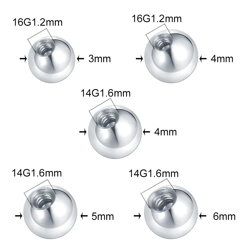 코 바벨 귀걸이에 대 한 10PC 스테인레스 스틸 스크 - Body Jewelry Replacement Ball 리뷰 및 가격