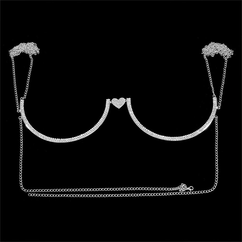 Stonefans 하트 라인석 가슴 브래킷 바디 쥬얼리 - Body Jewelry Retainers 리뷰 및 가격