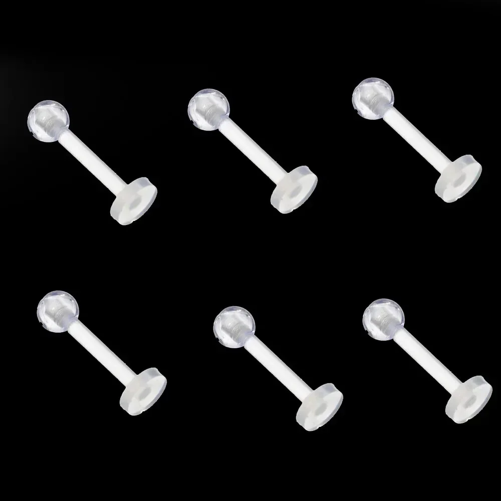 100/40pcs 투명 아크릴 립 스터드 피어싱 Lab - Body Jewelry Retainers 리뷰 및 가격
